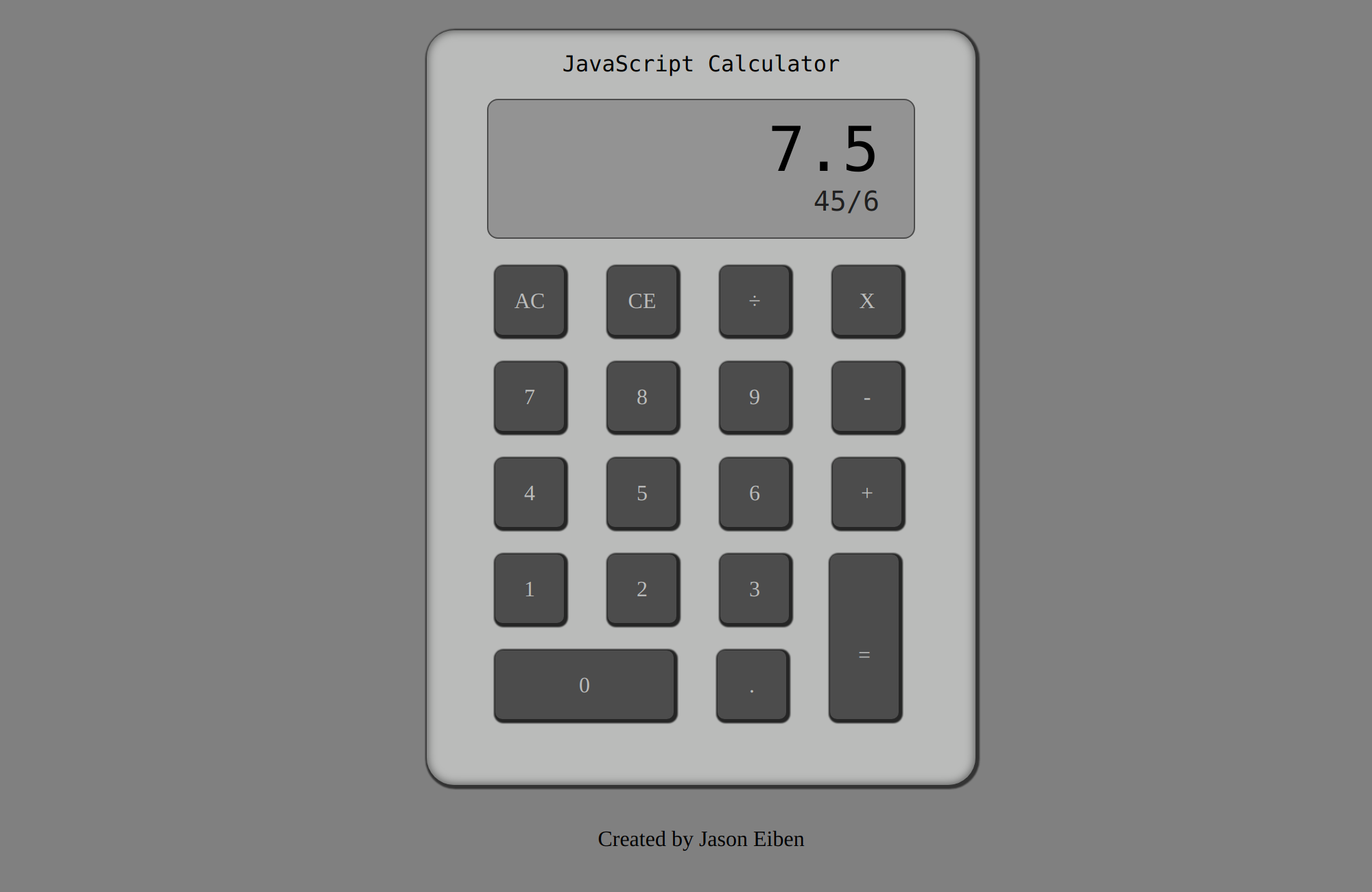 JavaScript Calculator
